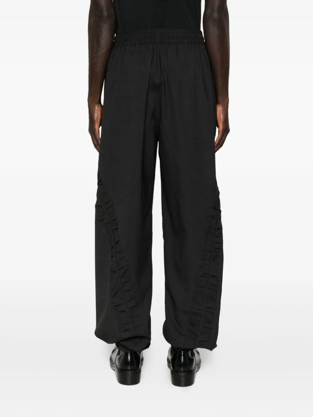 Sage Nation Gray Fossil Trousers In Black