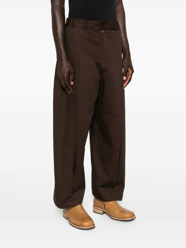 SAGE NATION box-pleat elasticated-waist Pants | Brown | FARFETCH SG SAGE NATION box-pleat elasticated-waist Pants | Brown | FARFETCH SG