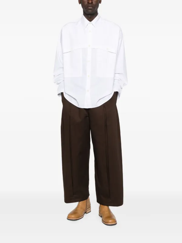 SAGE NATION box-pleat elasticated-waist Pants | Brown | FARFETCH SG SAGE NATION box-pleat elasticated-waist Pants | Brown | FARFETCH SG