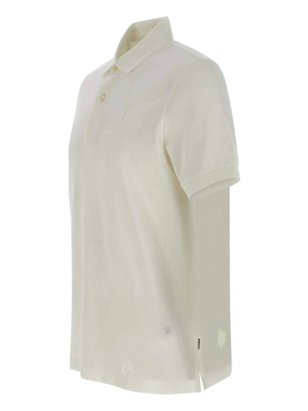 BOSS Gemerceriseerd katoenen poloshirt Wit