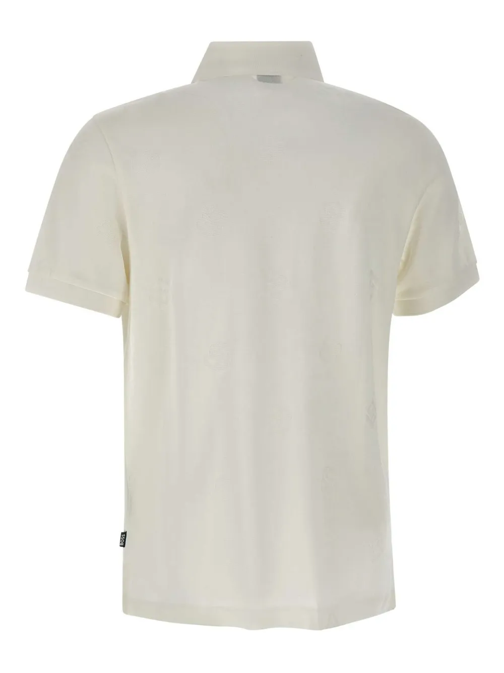 BOSS Gemerceriseerd katoenen poloshirt - Wit