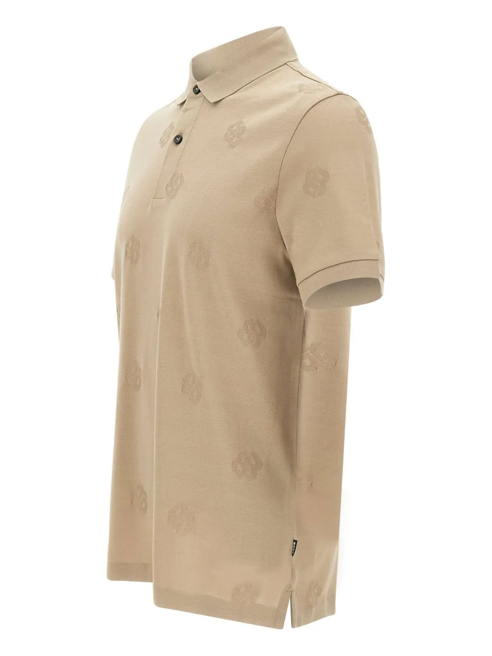 BOSS Gemerceriseerd katoenen poloshirt Beige