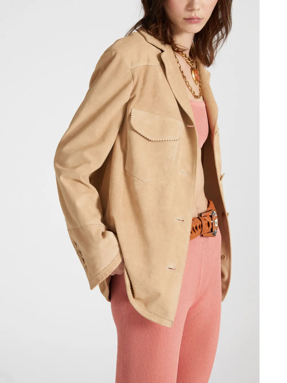 Ermanno Scervino Suède blazer Beige