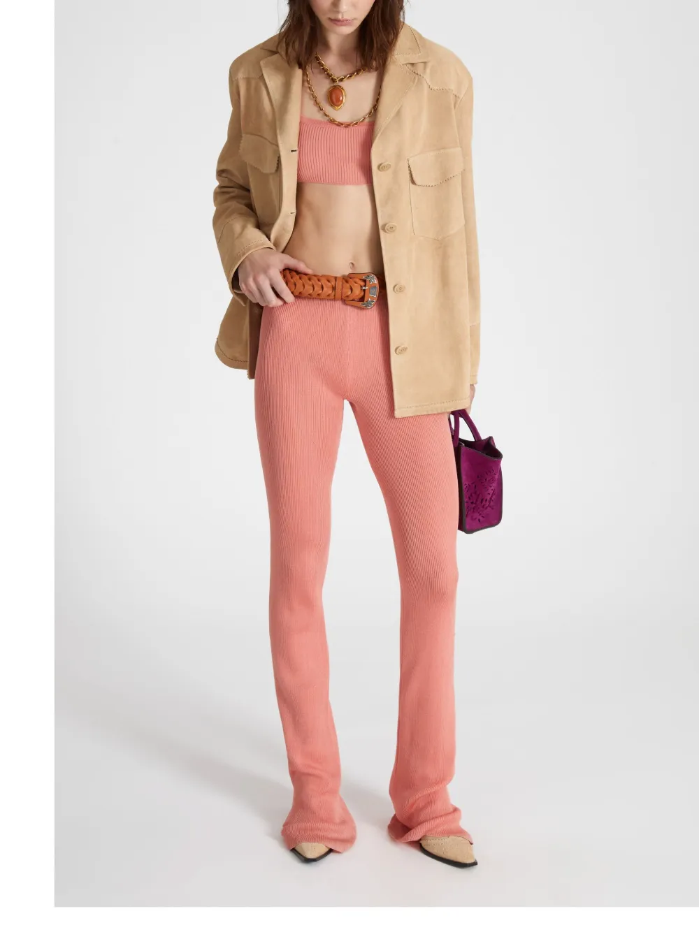 Ermanno Scervino Suède blazer Beige