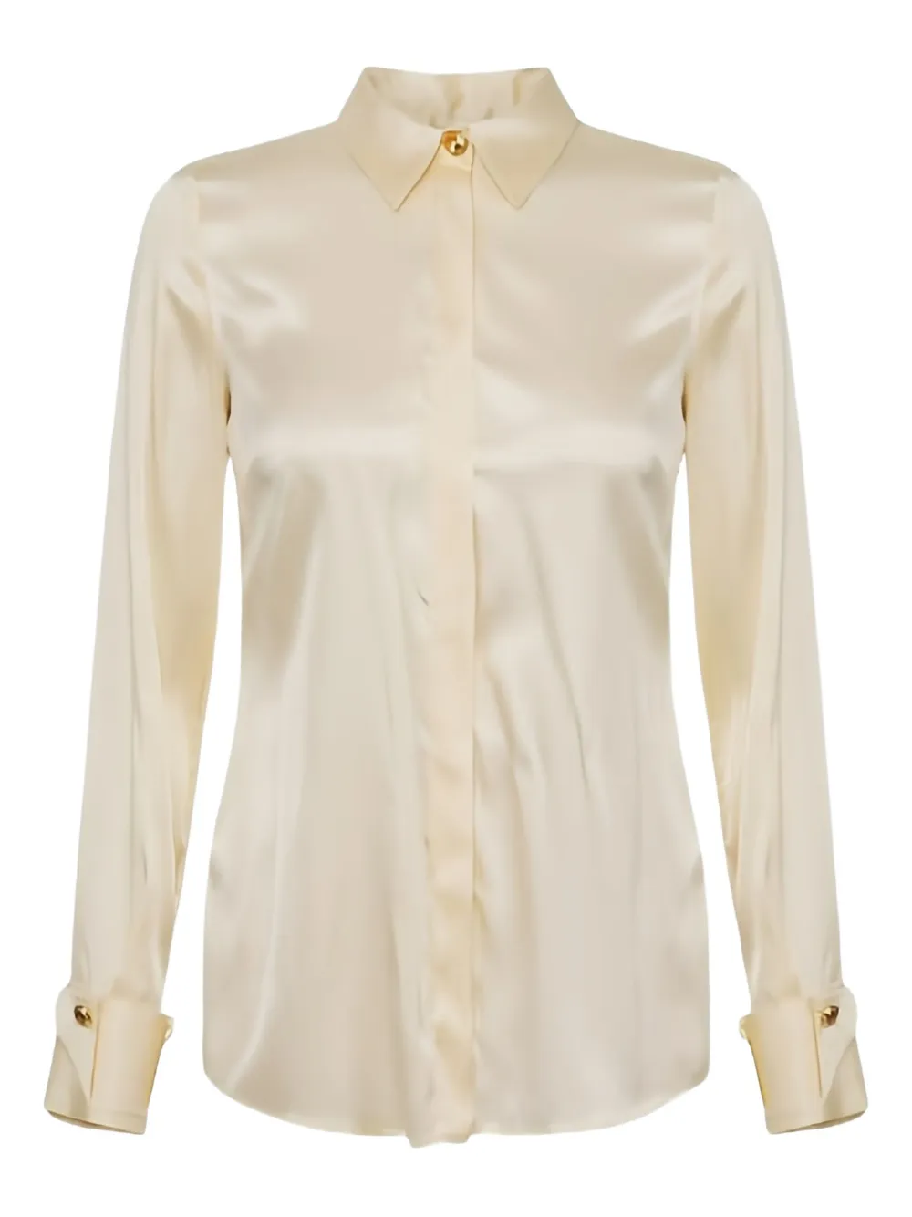 Elisabetta Franchi Satijnen blouse Beige
