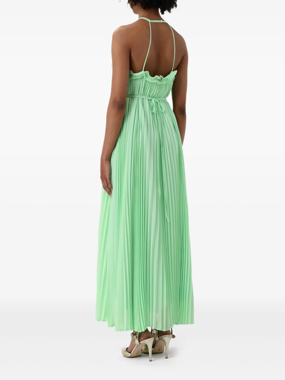 TWINSET Midi-jurk met plissé-effect Groen