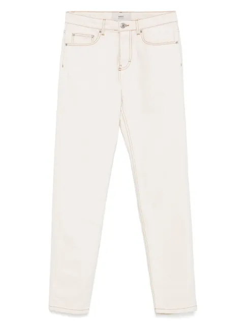 AMI Paris logo-patch jeans 