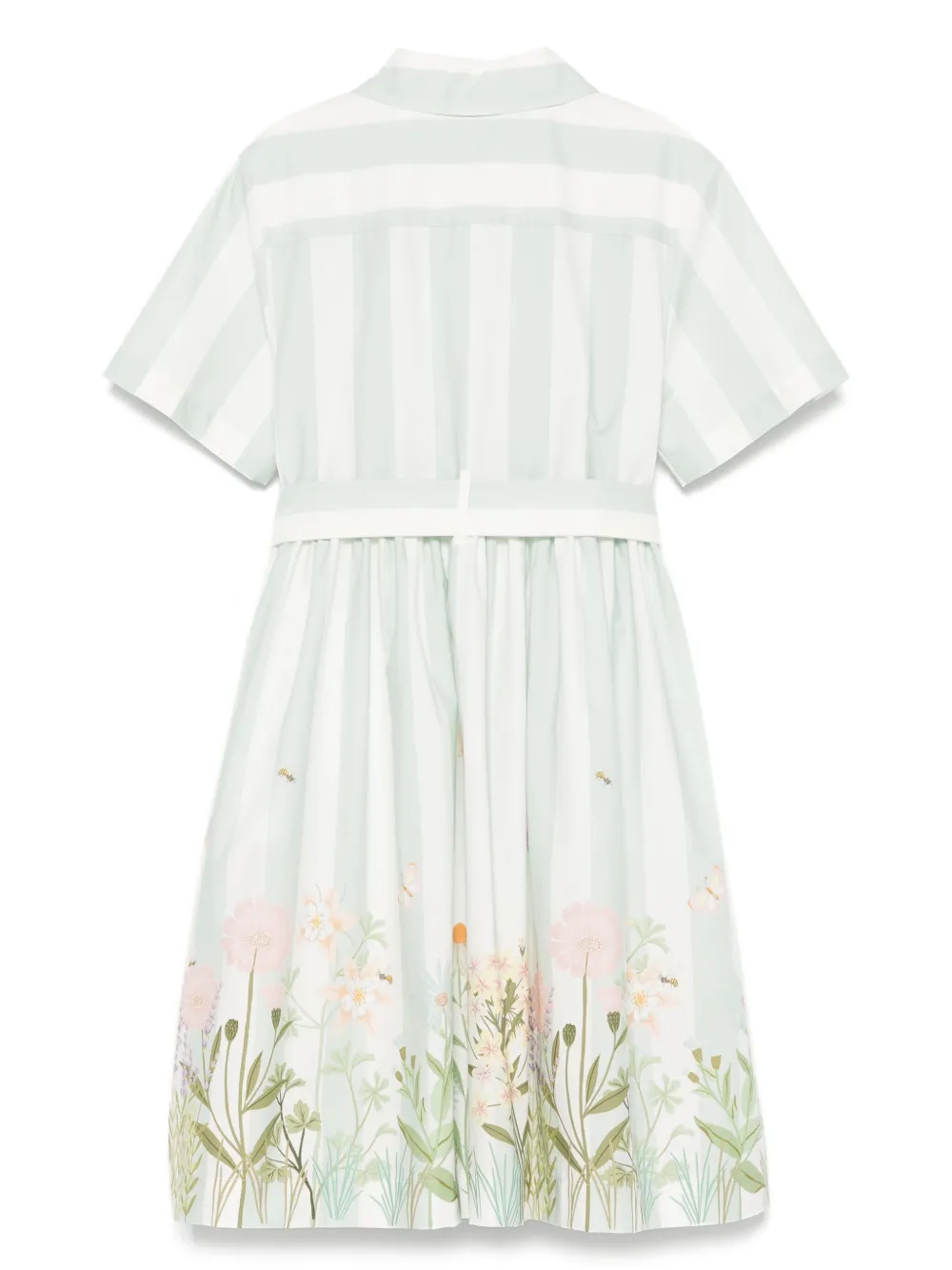 Fendi Kids Jurk met geborduurd logo Groen