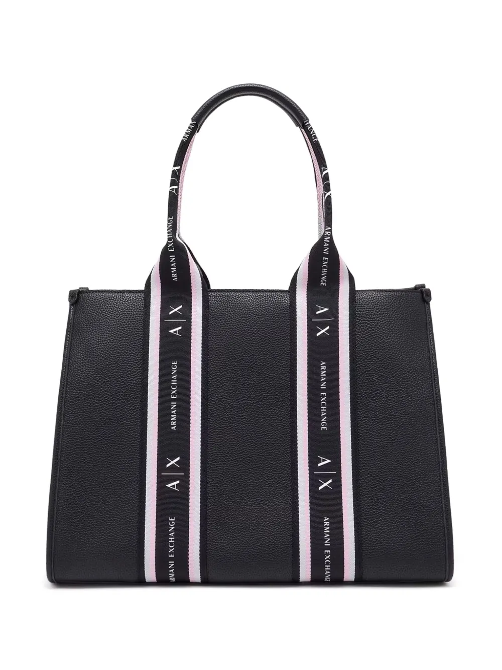 Armani Exchange Shopper met logoband Zwart
