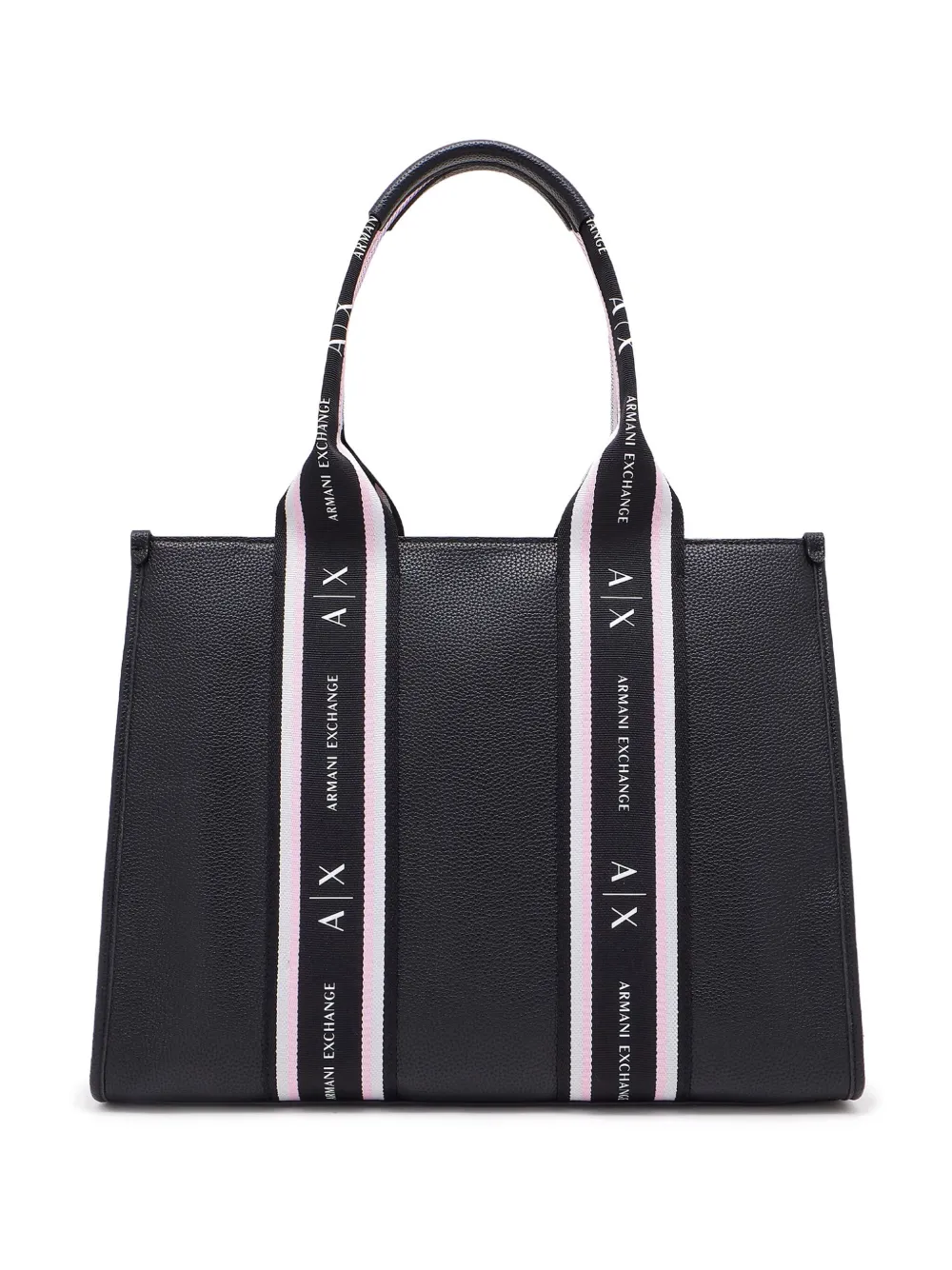 Armani Exchange Shopper met logoband Zwart