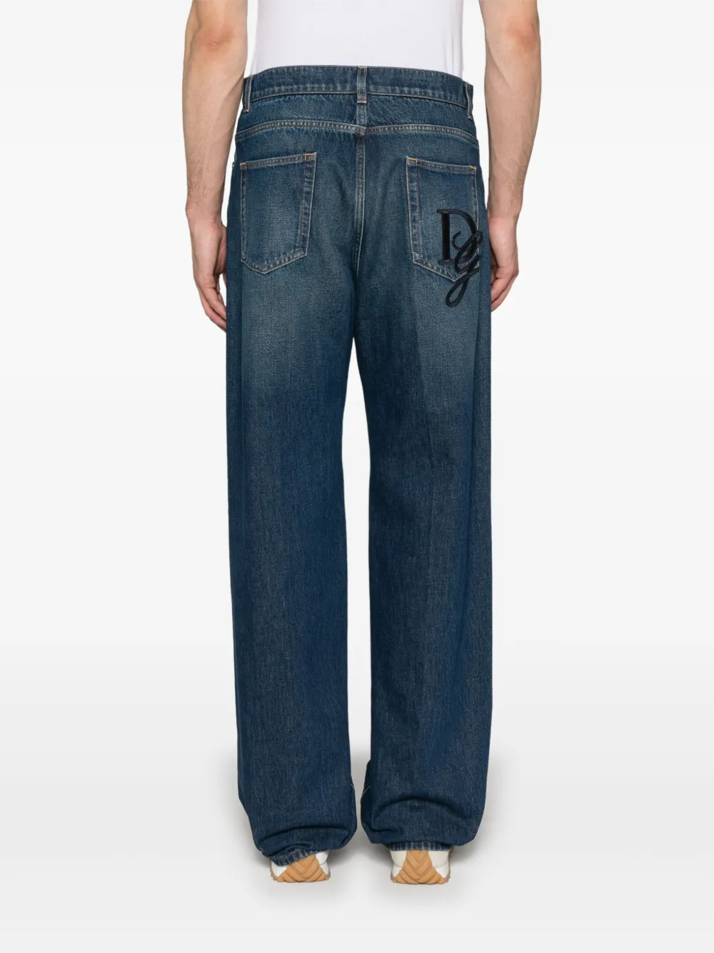 Dolce & Gabbana Jeans met logopatch Blauw