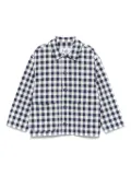 Il Gufo gingham-check shirt jacket - Blue