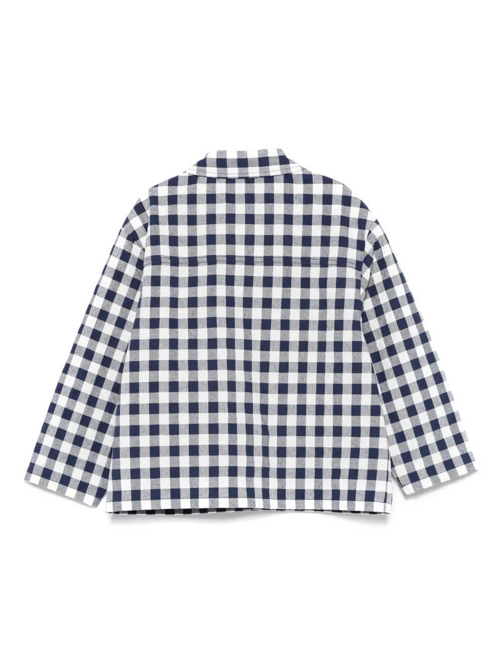 Il Gufo Shirtjack met gingham ruit Blauw