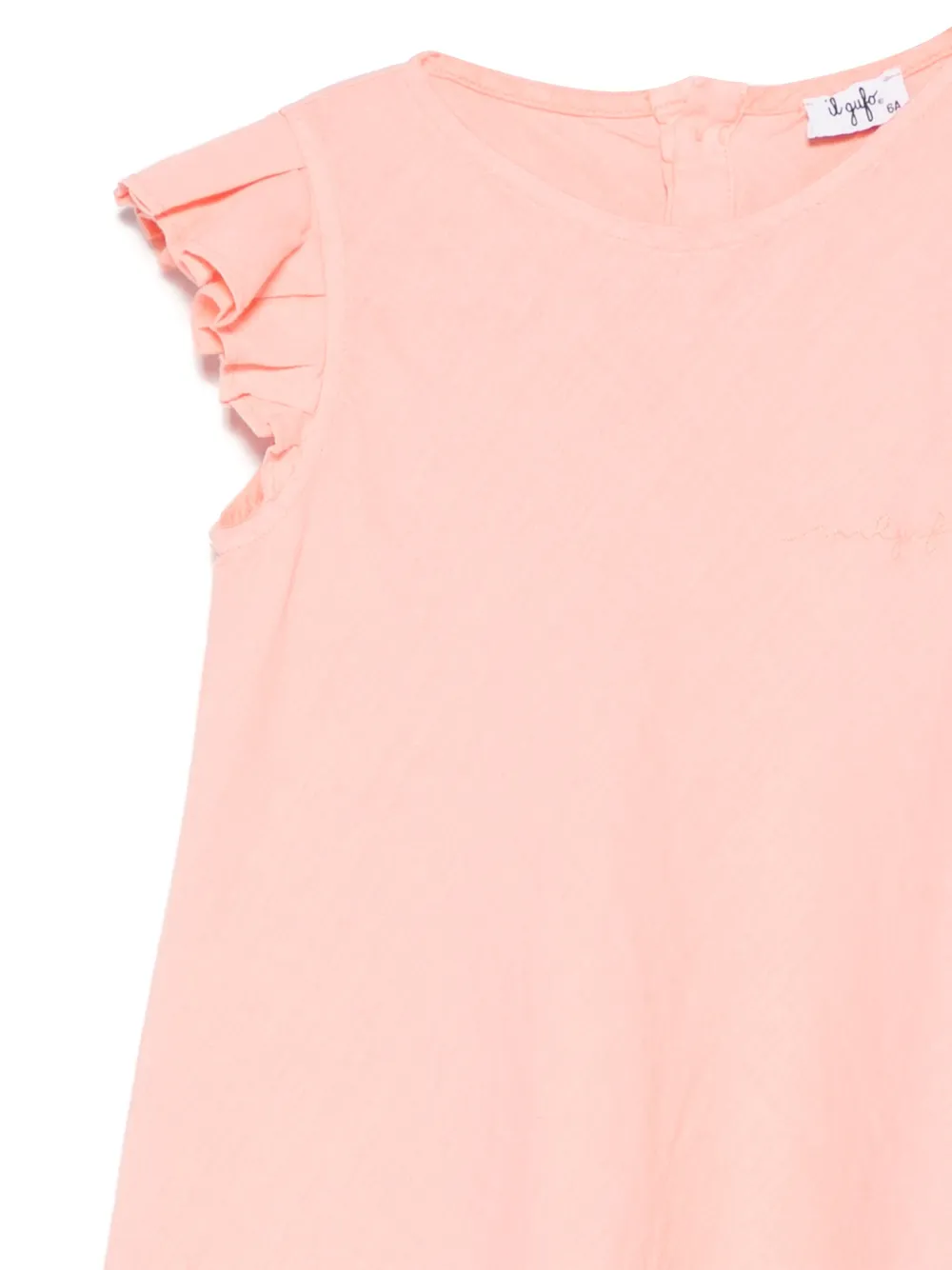 Il Gufo Linnen jurk met ruches Roze