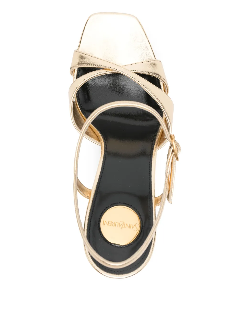 Saint Laurent 85mm Debbie sandals Gold