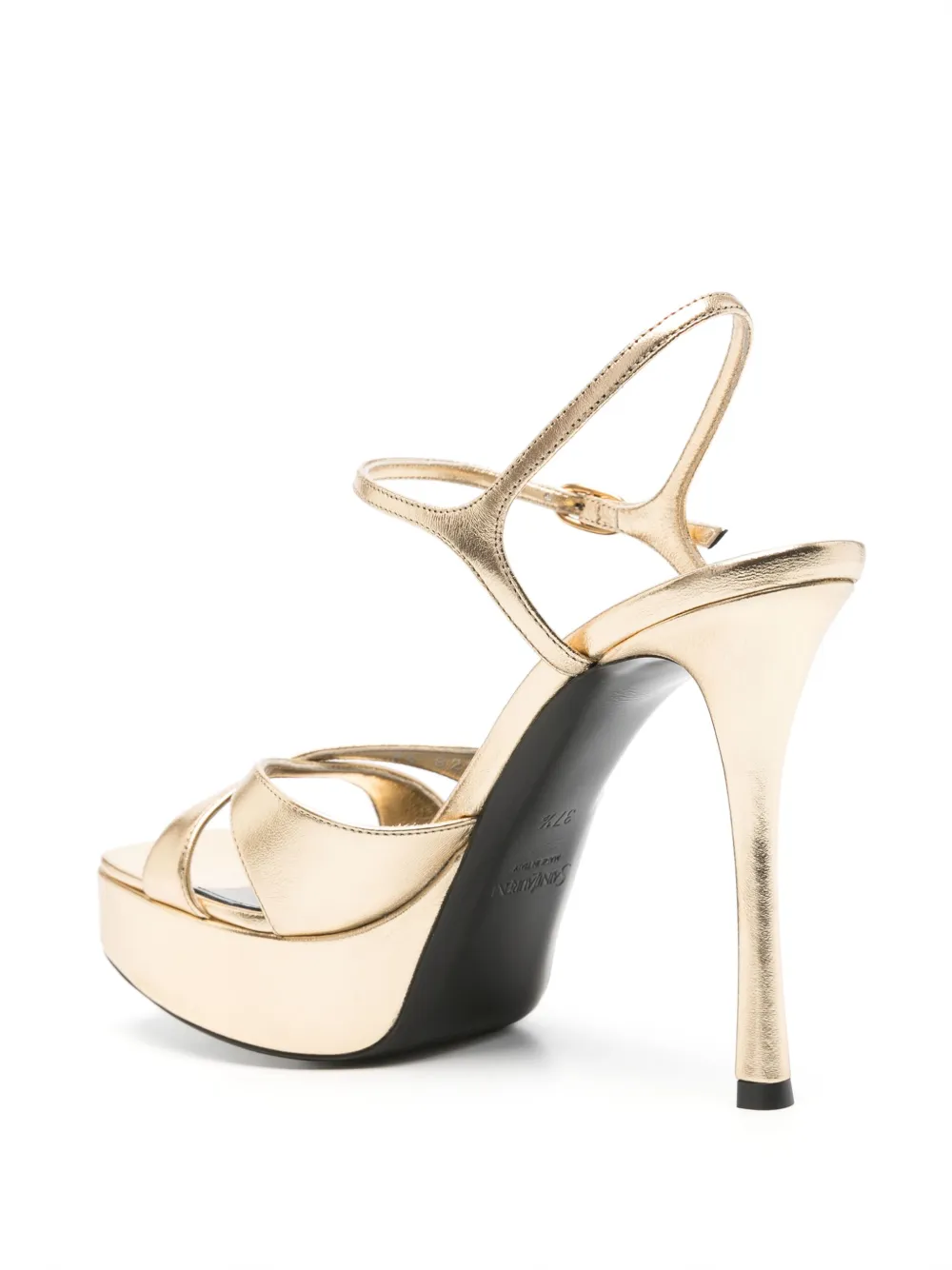Saint Laurent 85mm Debbie sandals Gold