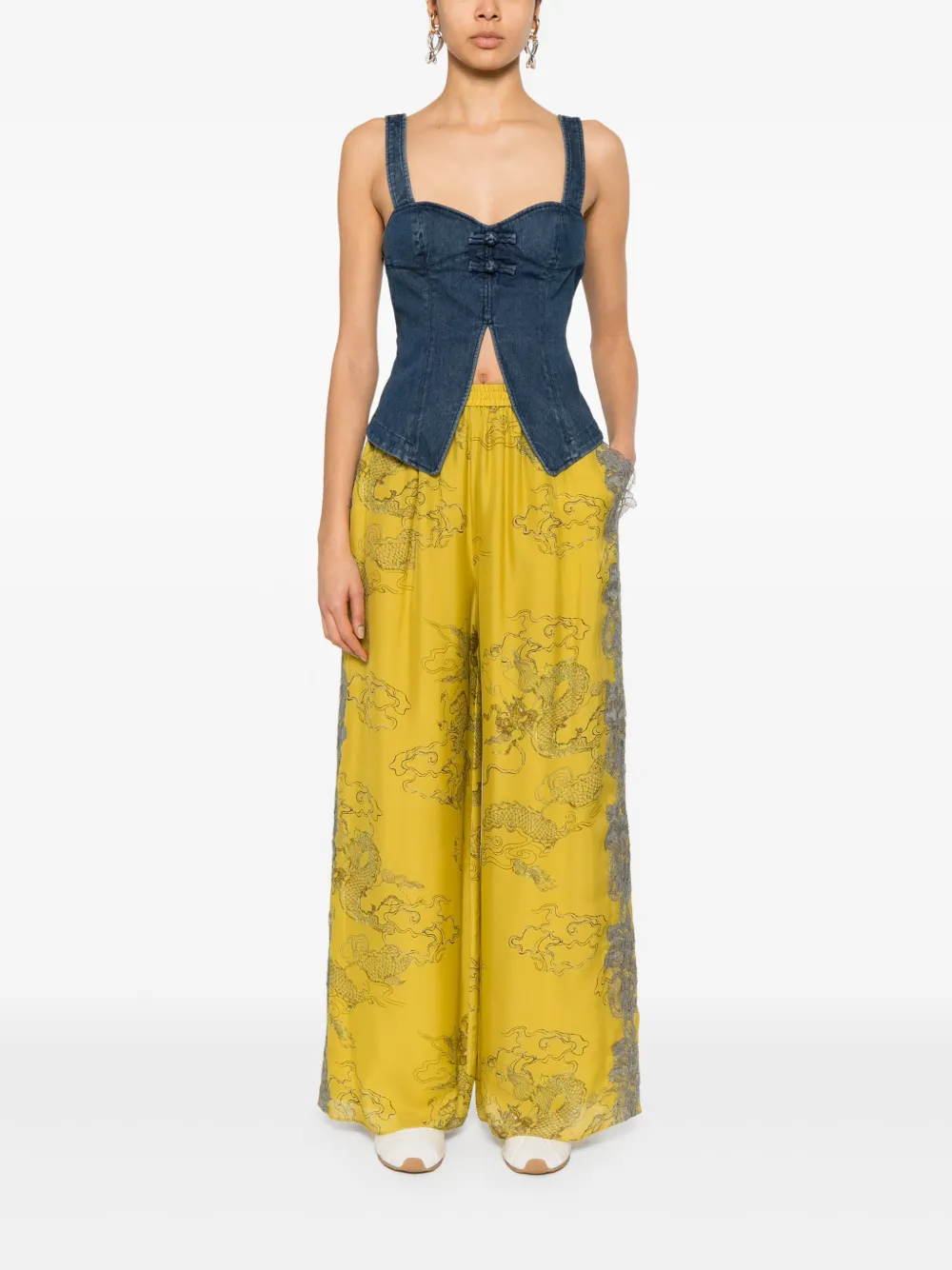 HUI MILANO Mirtillo blouse - Blauw
