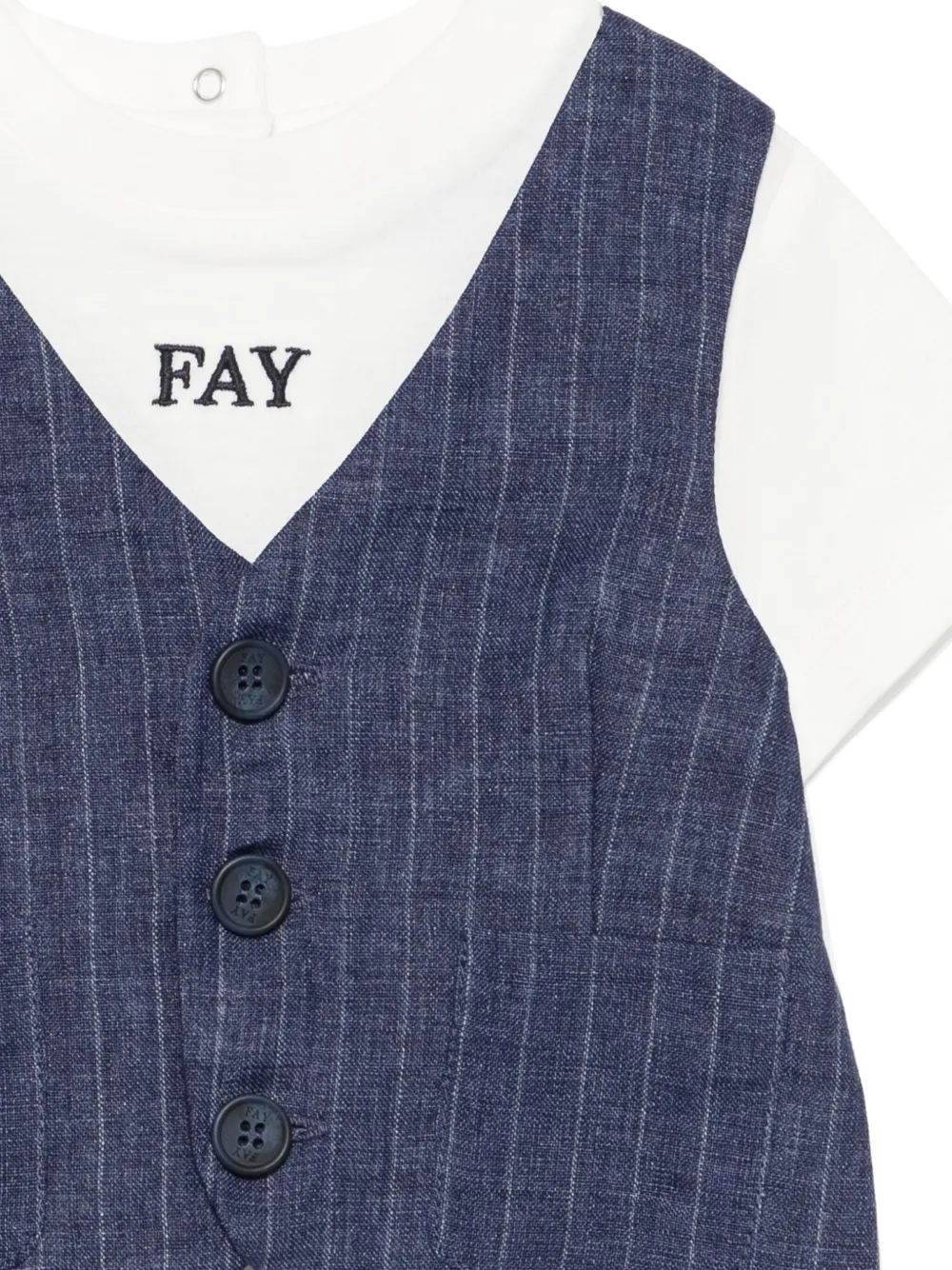 Fay Kids Gelaagd T-shirt Wit