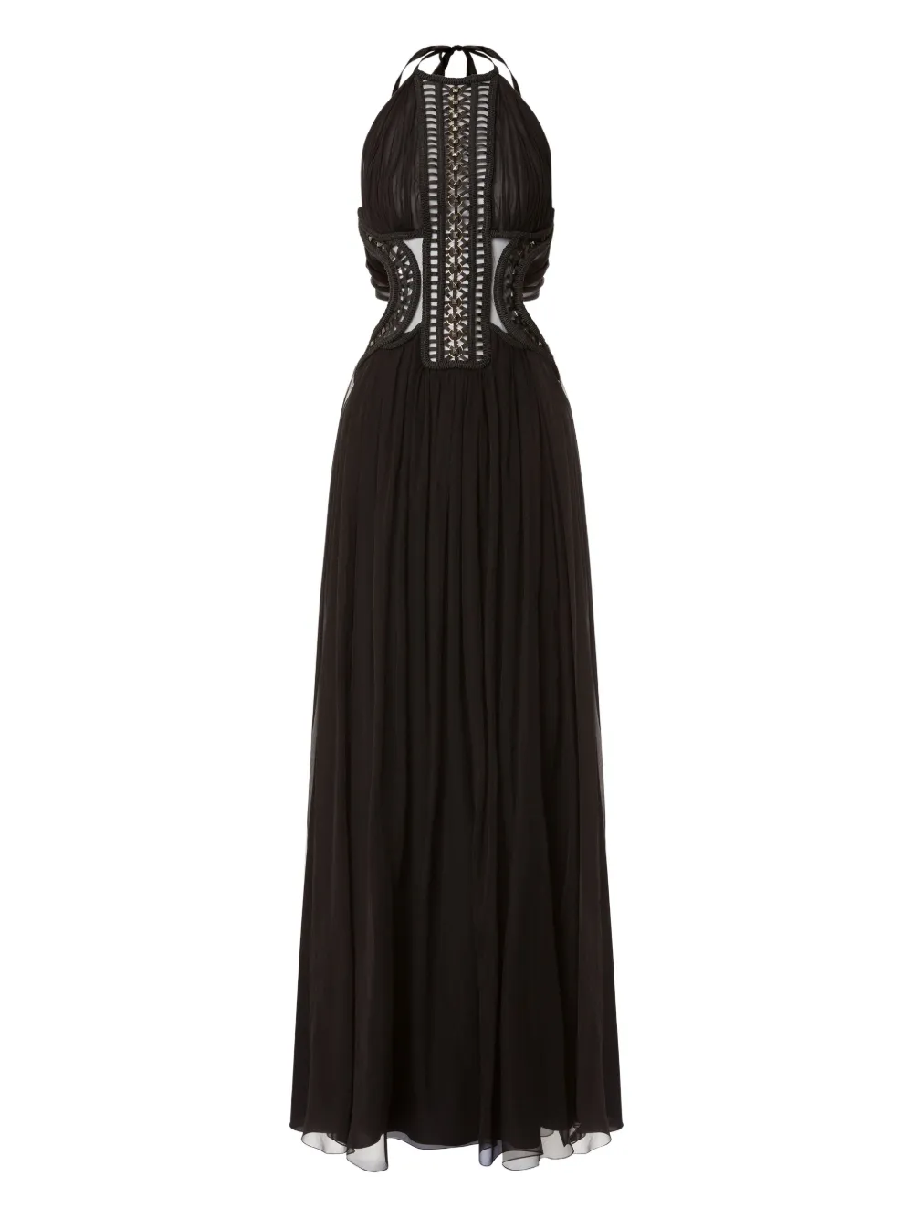 Alberta Ferretti チュール マキシドレス - ブラック Alberta Ferretti チュール マキシドレス - ブラック