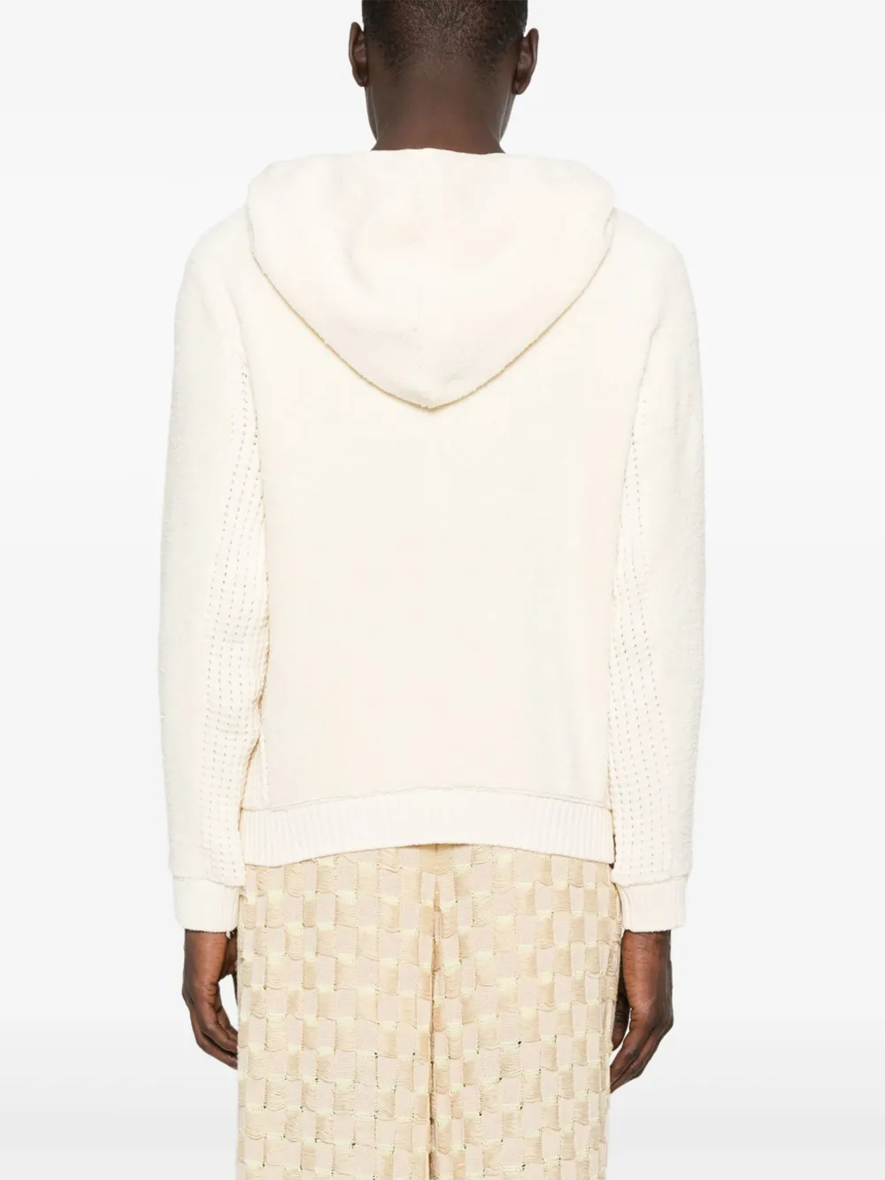 Isa Boulder Hoodie met veterkraag Beige