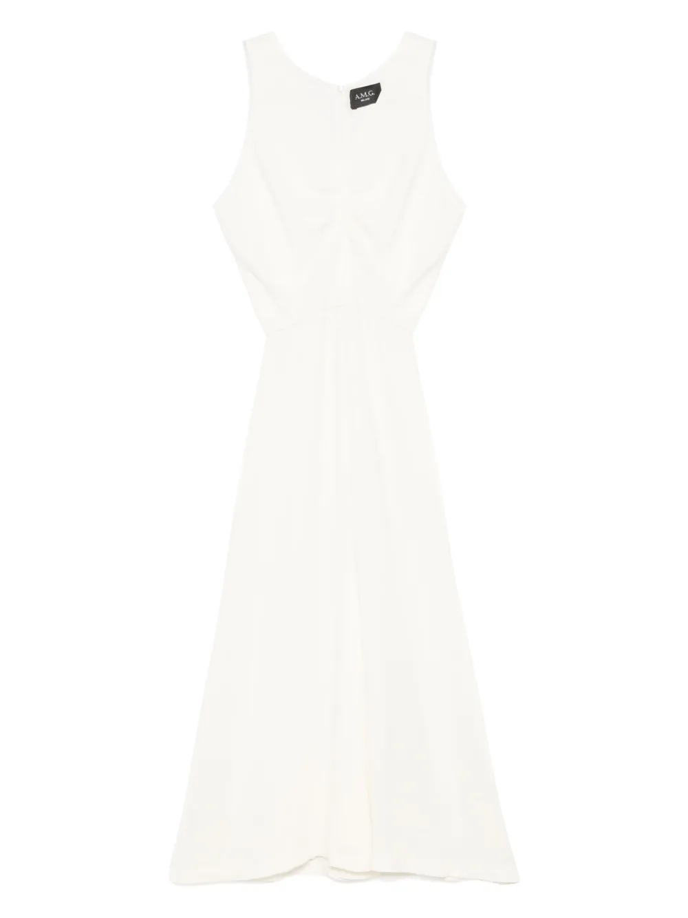 A.M.G. robe longue à fronces | blanc | Image 1