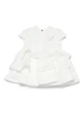 Miss Blumarine crystal-embellished logo dress - White