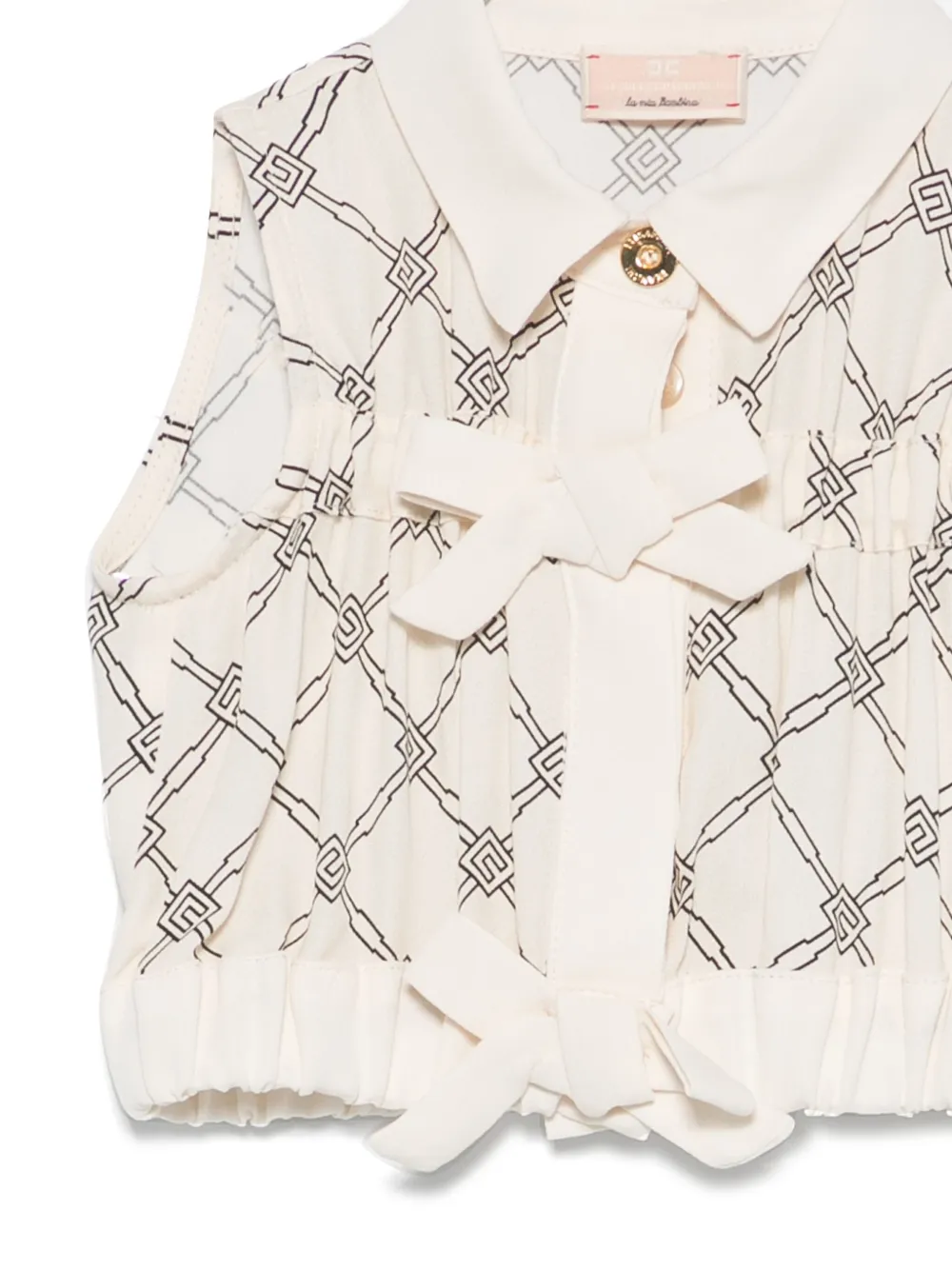 Elisabetta Franchi La Mia Bambina Shirt met logoprint Beige