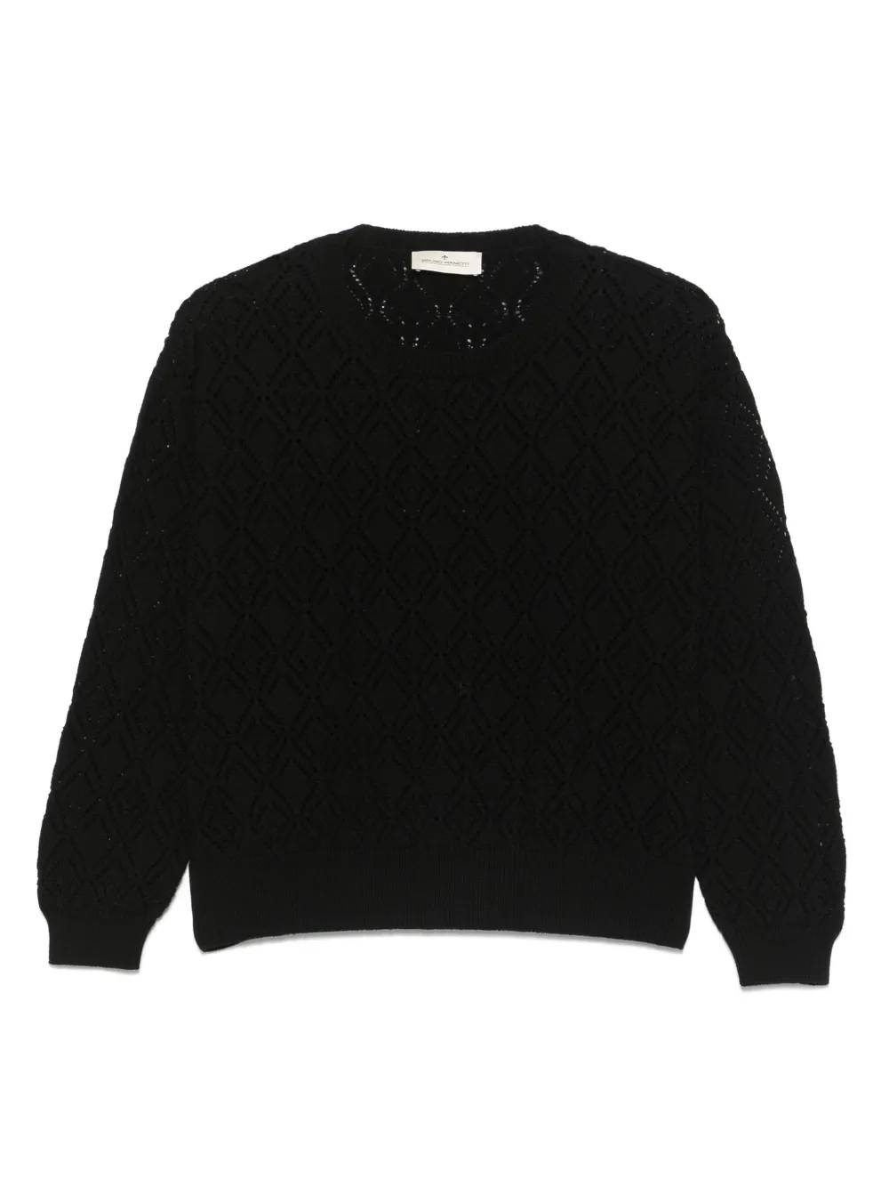 pointelle-knit sweater