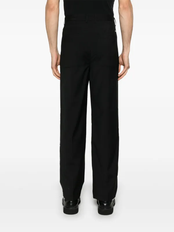 Emporio Armani Pleated Trousers | Black | FARFETCH IN