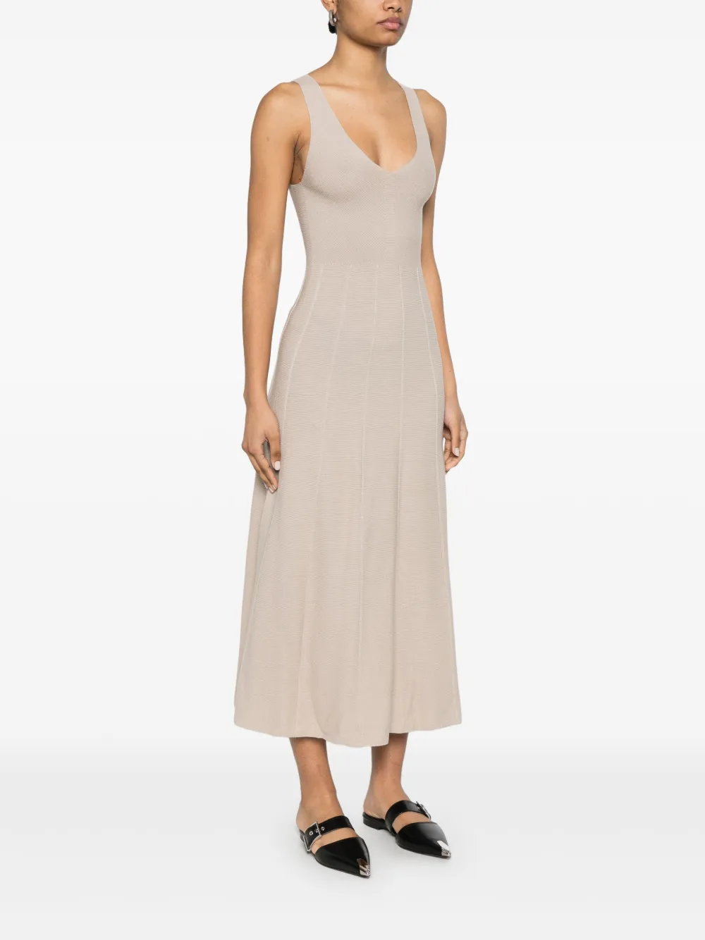 Emporio Armani Abito midi con scollo a V | Abiti | Image 3