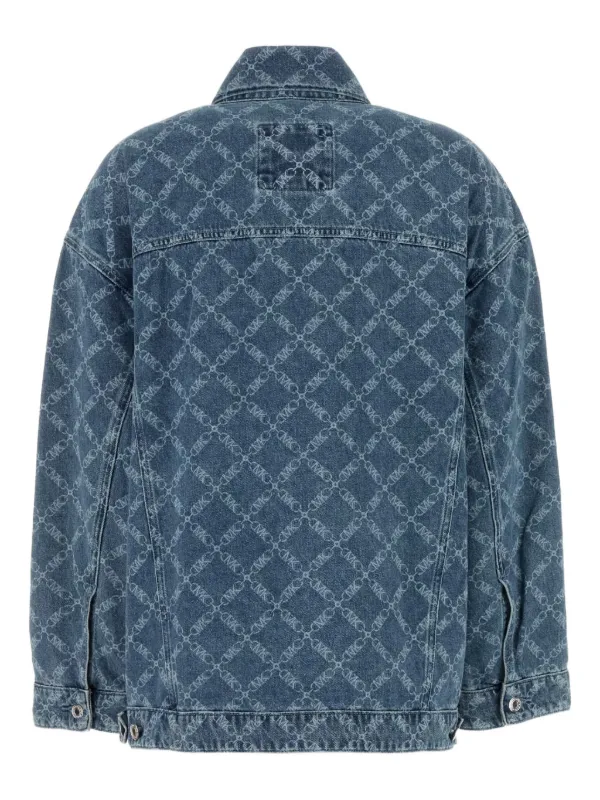 【送料&関税込】Michael Kors Printed Denim Jacket Empire Logo Print Denim Jacket | Michael Kors [US]