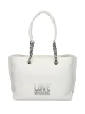 Love Moschino logo-lettering shoulder bag - White