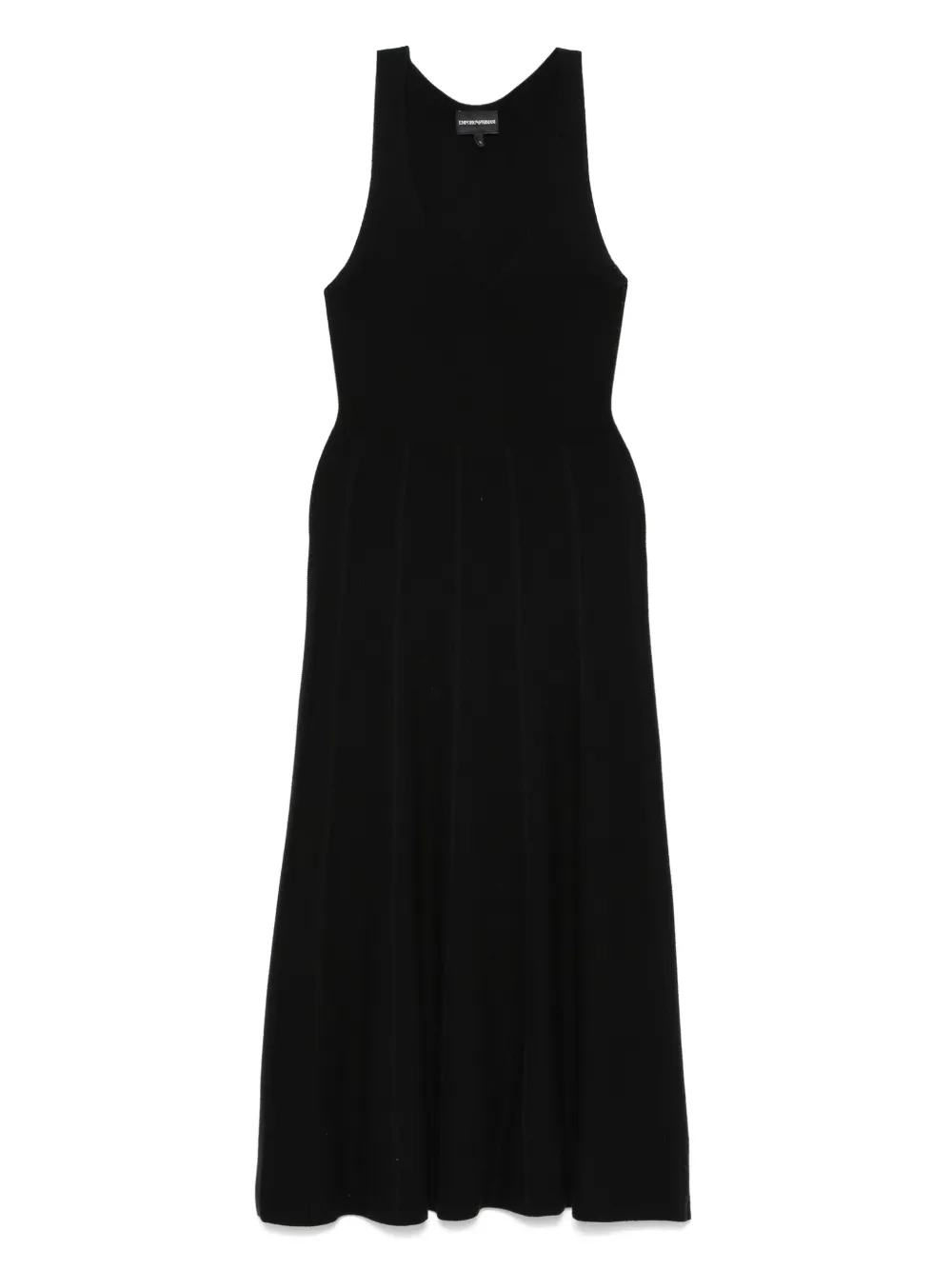 Emporio Armani Midi-jurk met V-hals Zwart