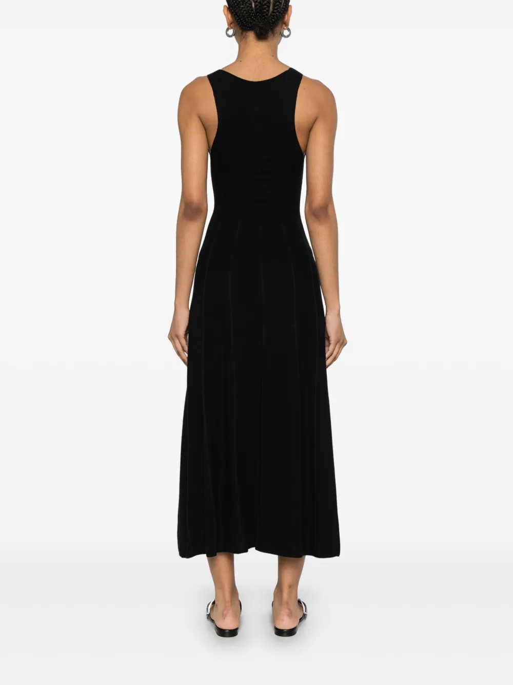 Emporio Armani Midi-jurk met V-hals Zwart