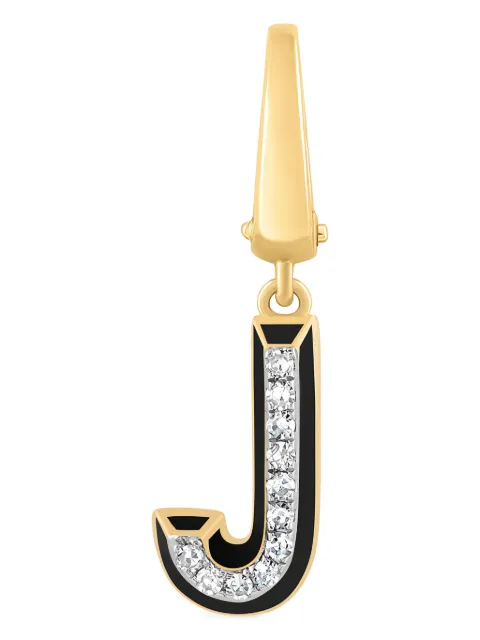 Tryyst 18kt yellow gold Alphabet J diamond charm