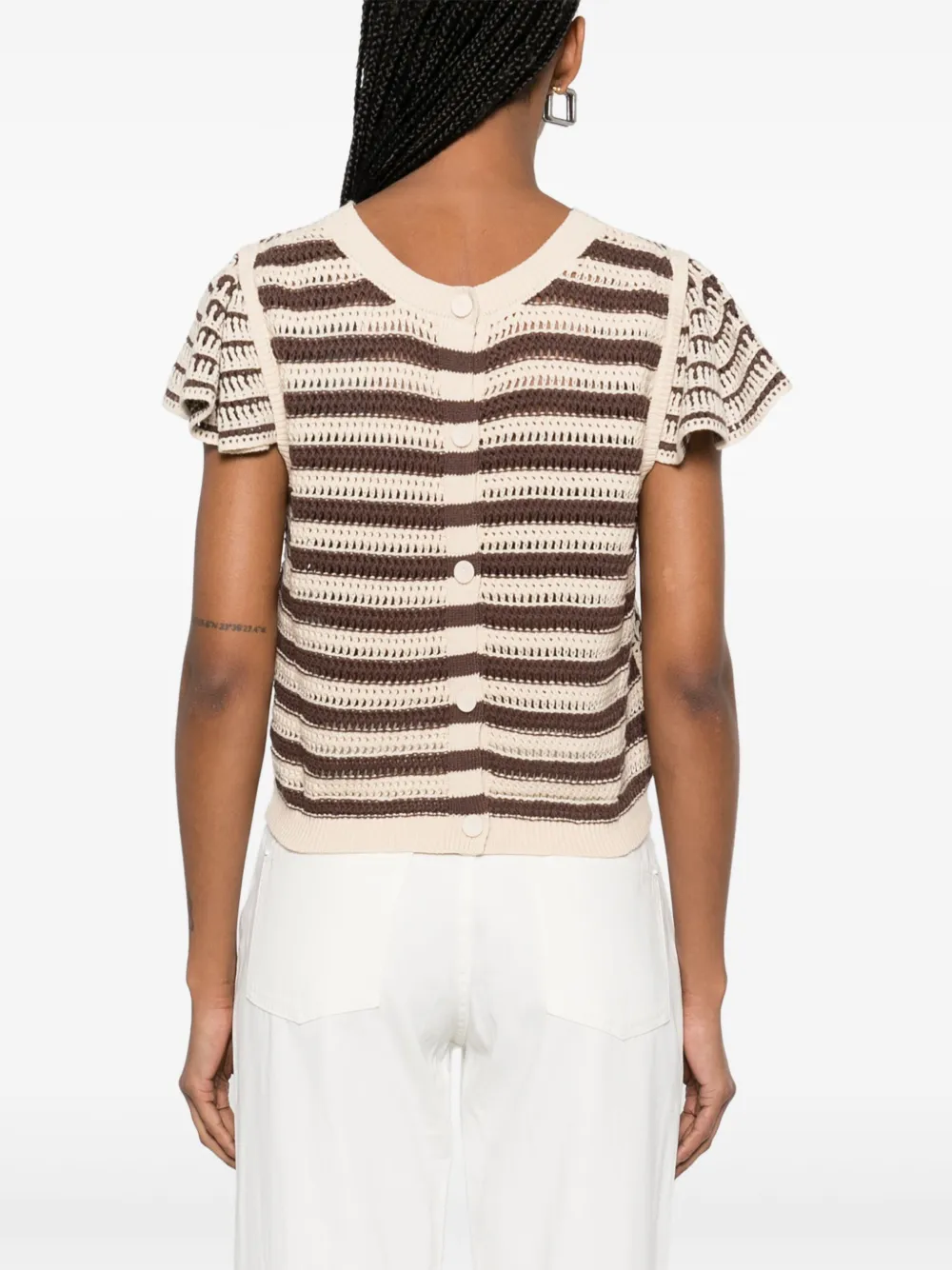 TWINSET Gehaakte top Beige