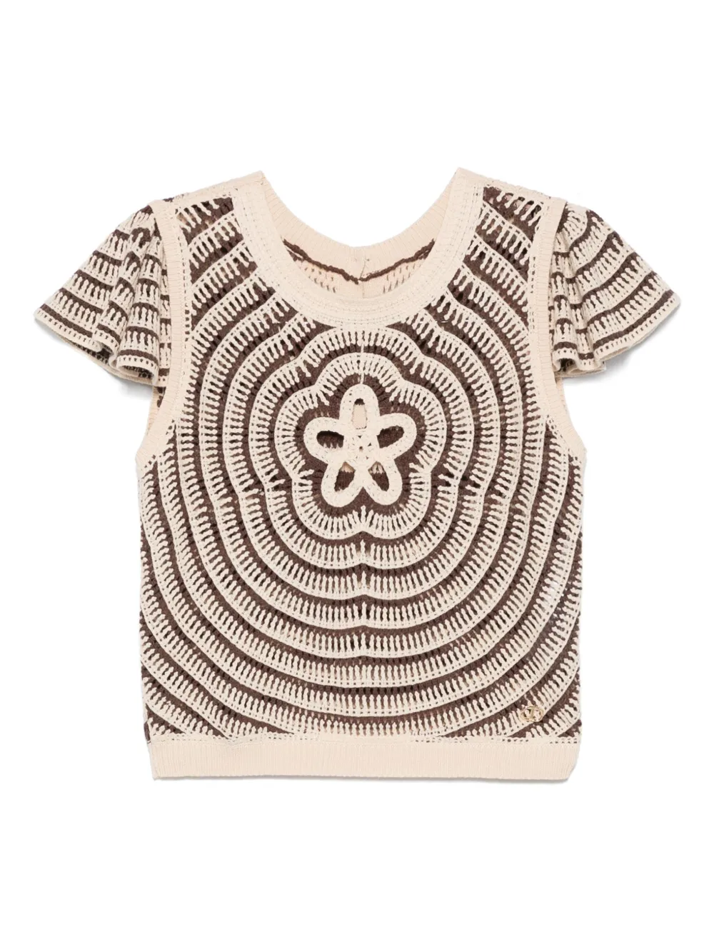TWINSET Gehaakte top Beige