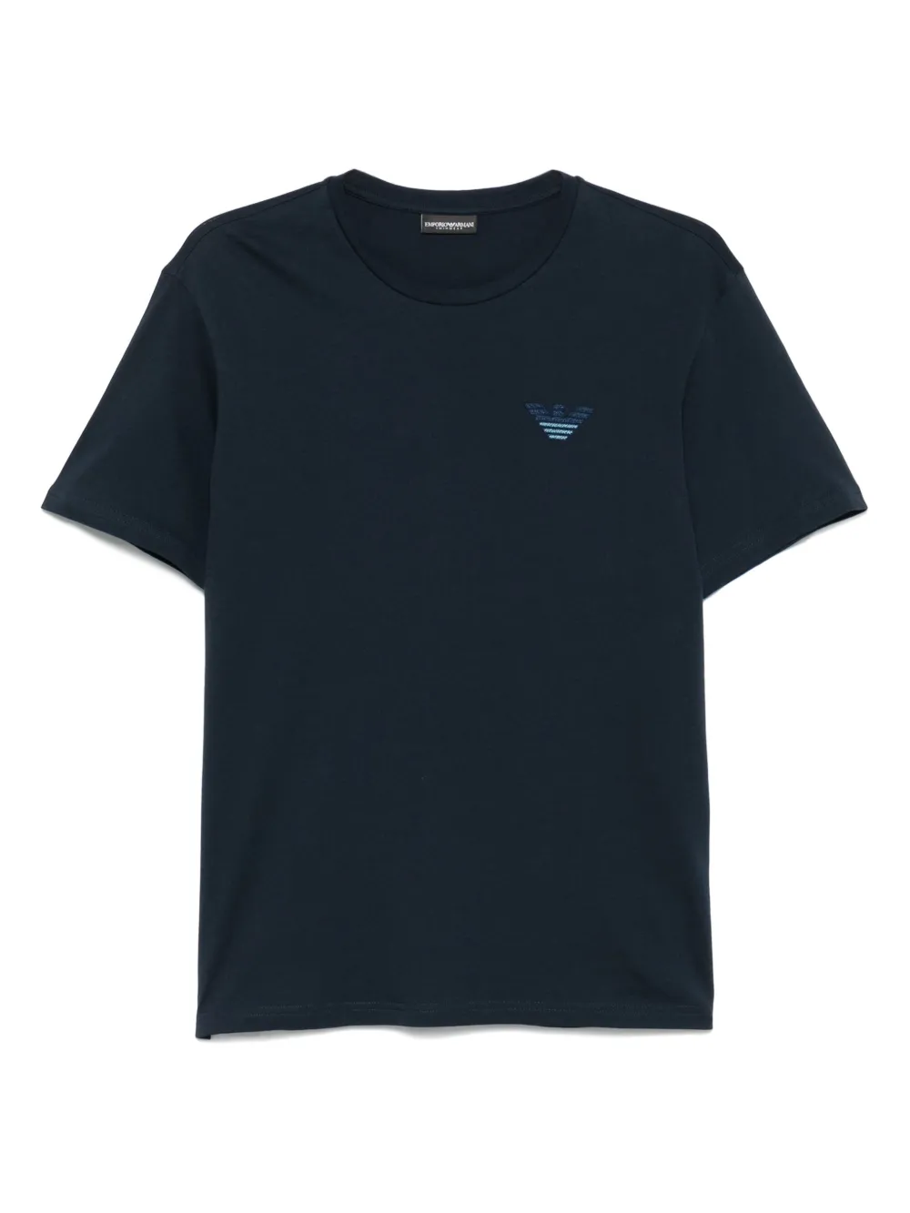 Emporio Armani T-shirt met geborduurd logo Blauw