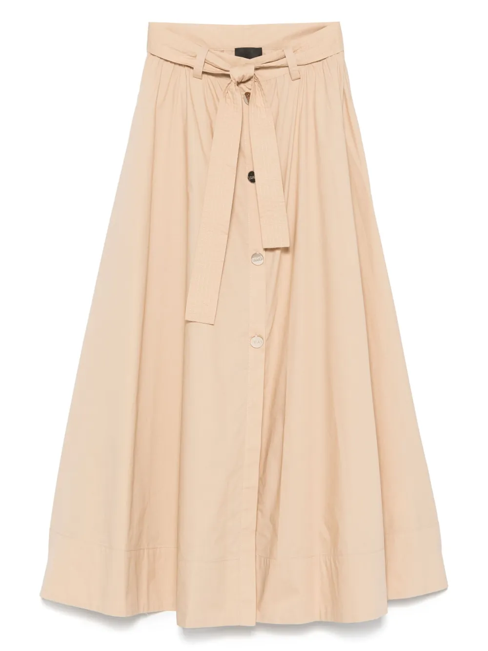 belted midi skirt