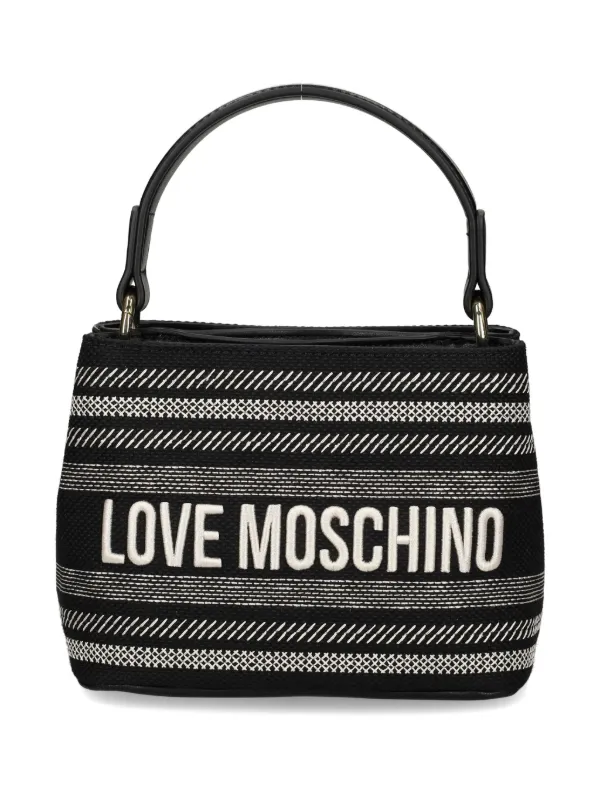 関税込送料無料【LOVE MOSCHINO】トートバッグ ロゴ Love Moschino logo-lettering Tote Bag | Black | FARFETCH