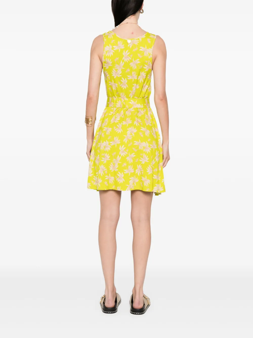 TWINSET PALM-PRINT MINI DRESS