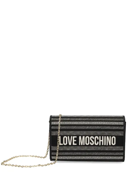 Love Moschino logo-embroidered crossbody bag