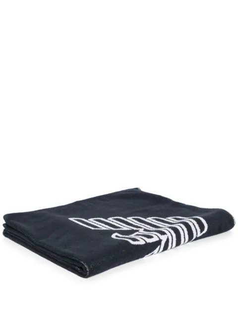 Emporio Armani logo-jacquard beach towel