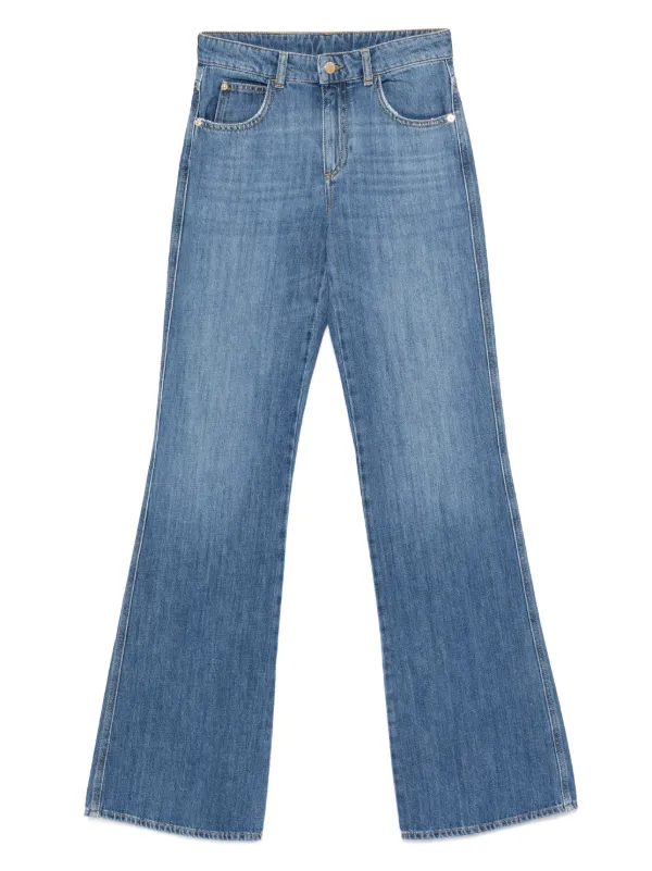 Emporio Armani Calça Jeans Com Patch De Logo Azul FARFETCH BR