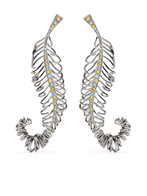 Marni aretes Curved Feather