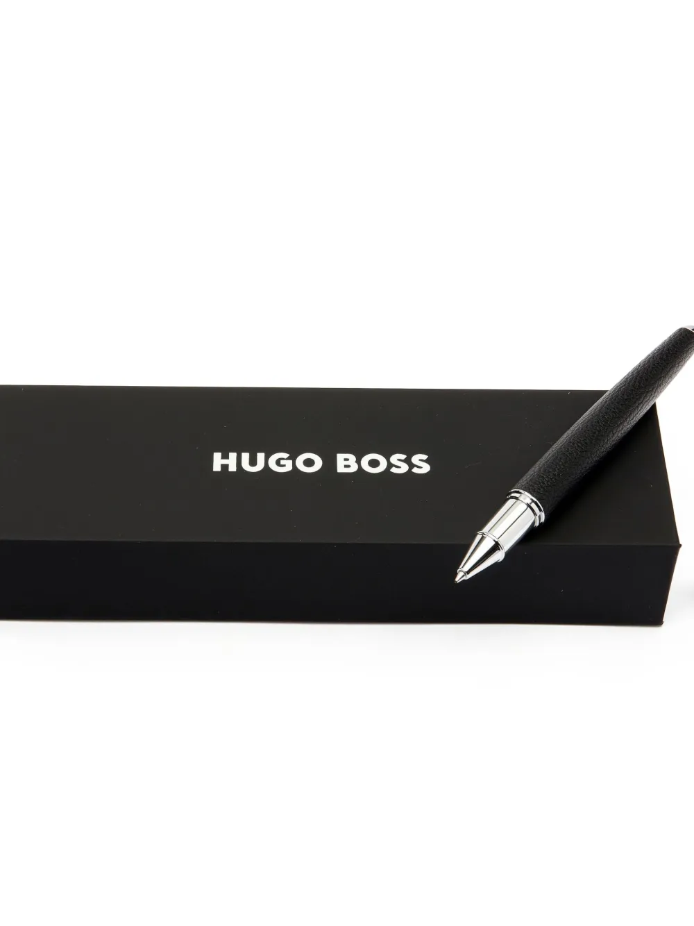 Hugo Boss Iconic Textured Rollerball Pen In Black