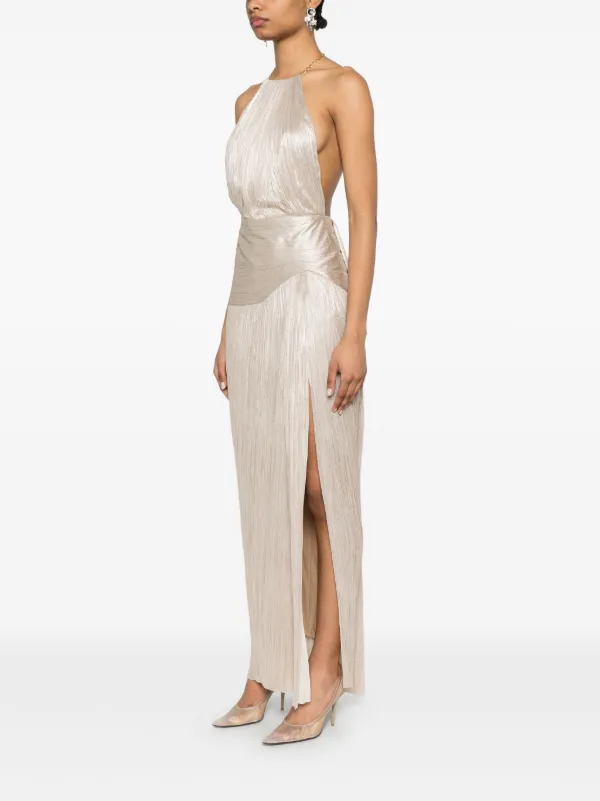 white dress for women maxi Silk One Shoulder Maxi White Dress EU42