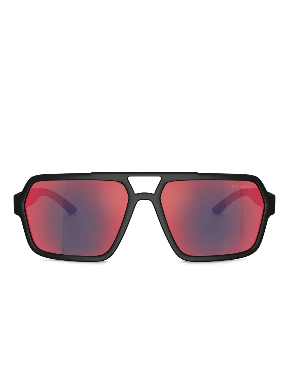 Prada Eyewear Linea Rossa zonnebril Zwart