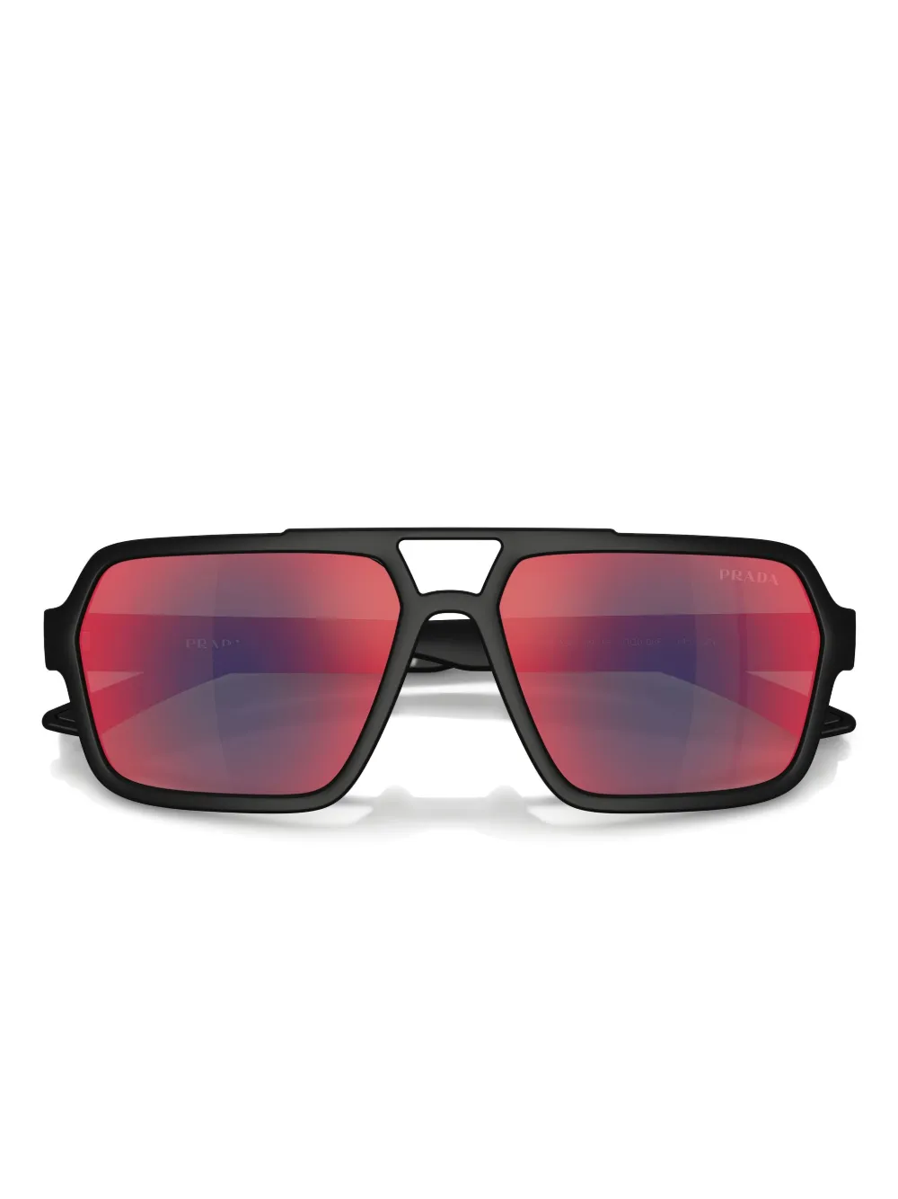 Prada Eyewear Linea Rossa zonnebril Zwart