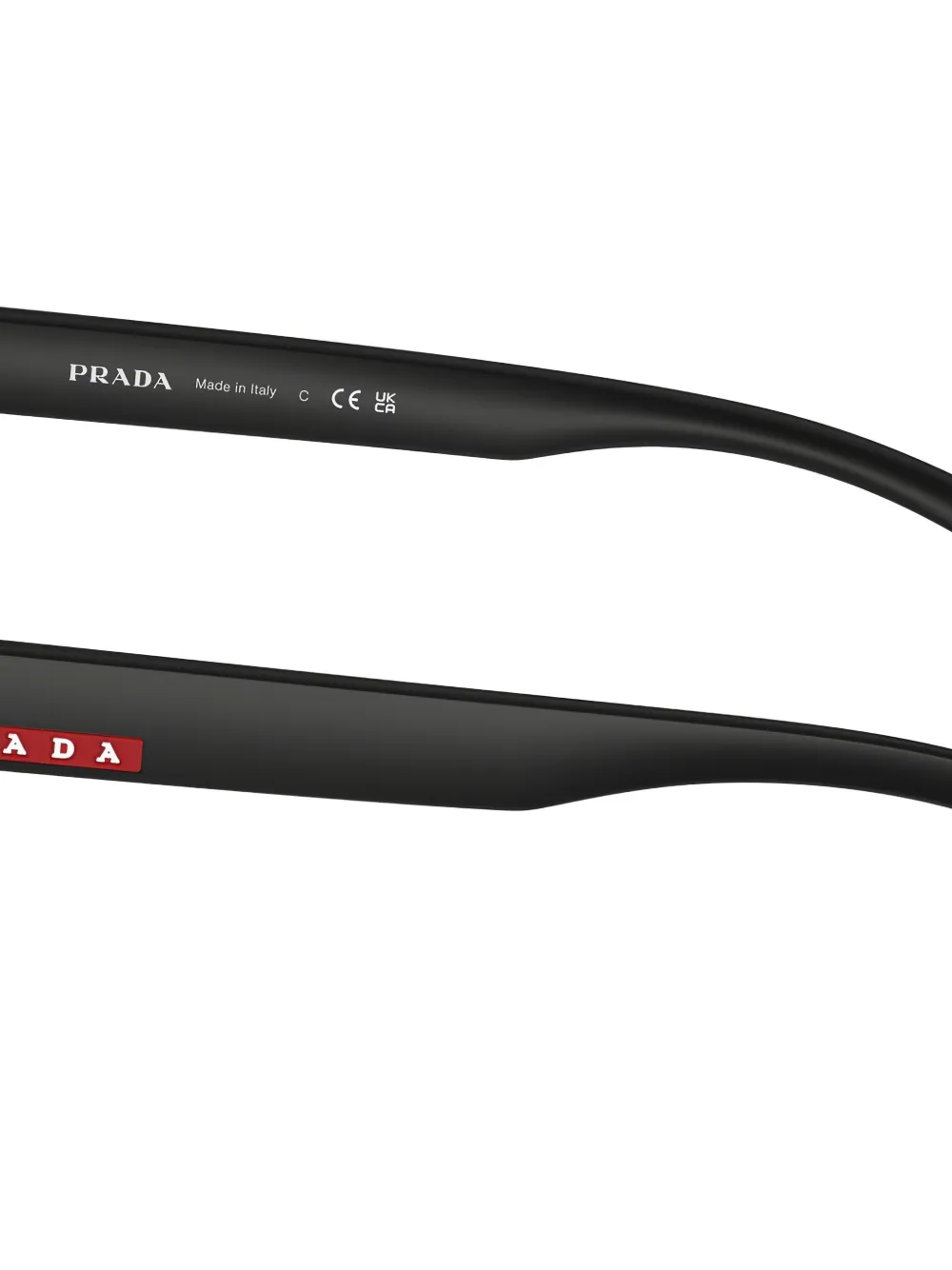 Prada Eyewear Linea Rossa zonnebril Zwart